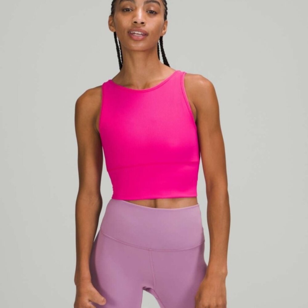 Lululemon Power Pivot Tank Top *Rib Sonic Pink